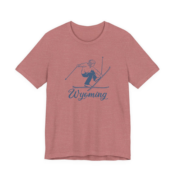Wyoming T Shirt - Vintage Ski Graphic Wyoming Tee