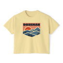 Women's Bozeman, Montana Boxy Graphic Tee - Slightly Cropped-2