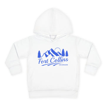 Fort Collins, Colorado Toddler Hoodie - Unisex Mountain Fort Collins Pullover Sweatshirt, Kids Hooded Jumper, Colorado Souvenir