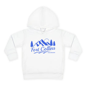 Fort Collins, Colorado Toddler Hoodie - Unisex Mountain Fort Collins Pullover Sweatshirt, Kids Hooded Jumper, Colorado Souvenir