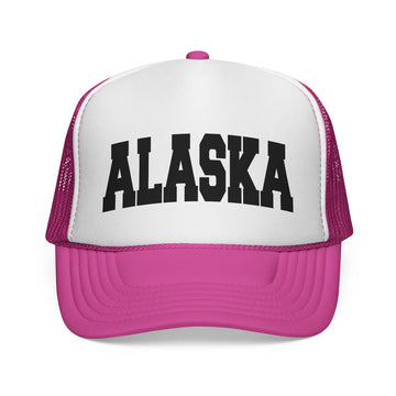 Buy pink Alaska Retro Collegiate Style Trucker Hat