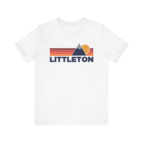 Retro Littleton, Colorado T-shirt, Mountain Tee, Vintage Littleton Unisex Jersey Shirt, Outdoor Hiking Apparel