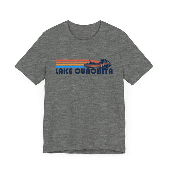 Lake Ouachita, Arkansas T Shirt - Retro Jetski PWC Graphic Tee