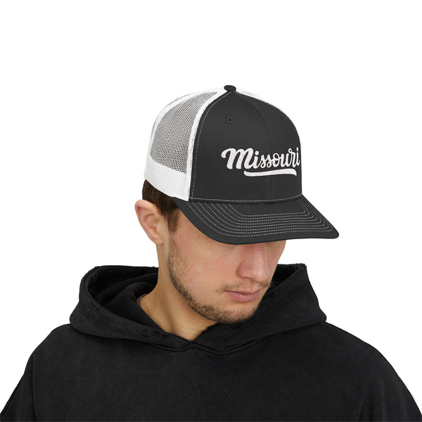 Missouri Snapback Trucker Cap - Embroidered Missouri Hat