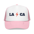 Los Angeles, California Retro Trucker Hat - Lightning Foam Cap-3