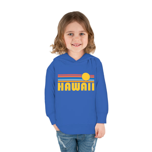 Hawaii Toddler Hoodie - Retro Sunrise Unisex Hawaii Toddler Sweatshirt