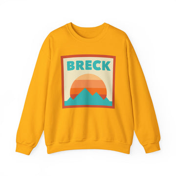 Buy gold Retro Breckenridge, Colorado Sweatshirt, Mountain Sun Design, Unisex Crewneck, Gift for Outdoorsy Friends, Vintage Jumper