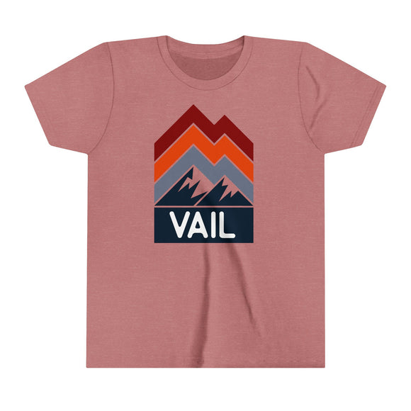 Vail, Colorado Youth Shirt - Retro Mountain Vail Kid's T-Shirt