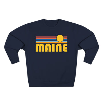 Buy navy Premium Maine Retro Sun Graphic Sweatshirt