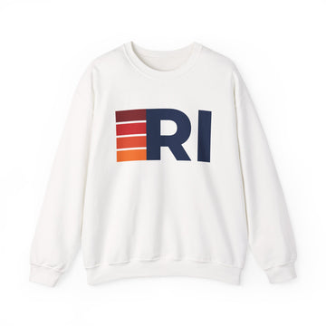 Rhode Island Retro Sweatshirt | Retro Stripes Rhode Island