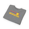 Washington Toddler Sweatshirt - Retro Sun Washington Toddler Crewneck Sweatshirt