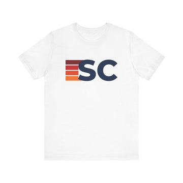 Buy white South Carolina Retro Stripes T-Shirt | South Carolina State Tee
