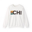 Chicago, Illinois CHI Retro Stripe Sweatshirt-1