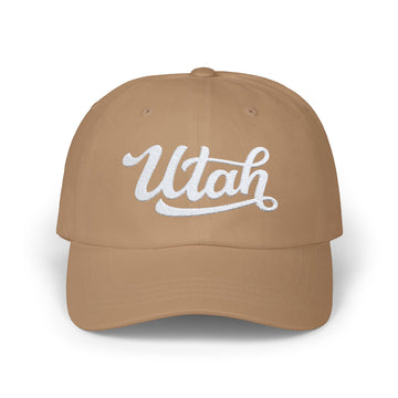 Buy khaki Utah Dad Hat - Embroidered Utah Classic Dad Cap