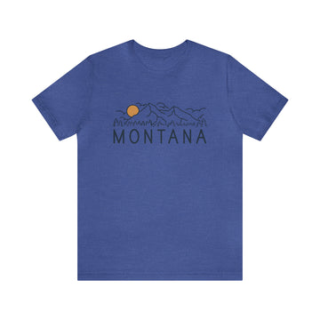 Buy heather-true-royal Montana T-Shirt - Retro Unisex Montana Shirt