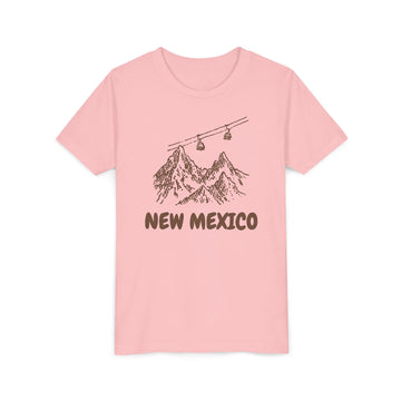 Buy pink New Mexico Youth T-Shirt — Vintage Gondola Ski Mountain Tee