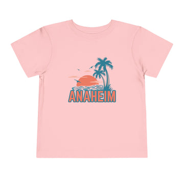 Buy pink Anaheim, California Toddler T-Shirt - Retro Palm Tree Toddler Anaheim Shirt