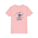 Utah Youth Vintage Snow Ski Graphic Tee - Kids T Shirt-15