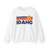 Idaho Sweatshirt Retro Sun Unisex - Vintage Idaho Inspired Warm Pullover Jumper