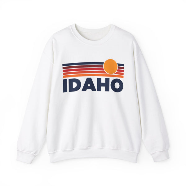 Idaho Sweatshirt Retro Sun Unisex - Vintage Idaho Inspired Warm Pullover Jumper