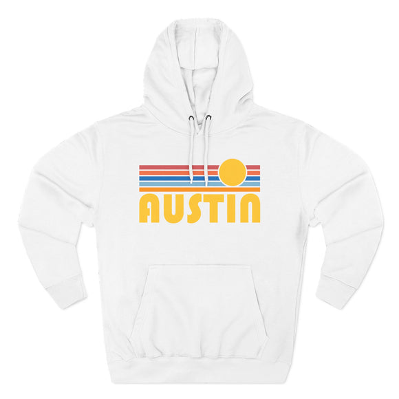 Austin, Texas Hoodie - Retro Sun Unisex Sweatshirt