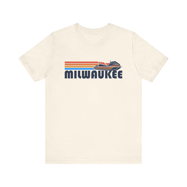 Milwaukee, Wisconsin T Shirt - Retro Jetski PWC Graphic Tee