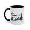 Stowe, Vermont Retro Snow Skiing Mountain 11 oz Mug, Ski Lodge Decor Coffee Cup, Mountain Gondola  Lover Gift, Retro Skiing Mug