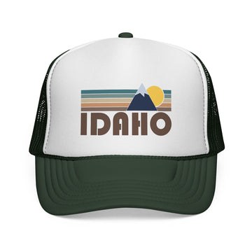 Idaho Retro Mountains Trucker Hat - Vintage Style Idaho Cap - 0