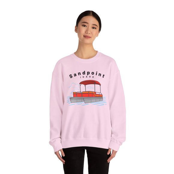 Sandpoint, Idaho Sweatshirt - Pontoon Boat Sweatshirt