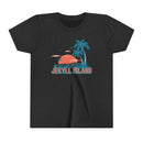 Jekyll Island, Georgia Youth Shirt - Retro Palm Tree Jekyll Island Kid's T-Shirt-5