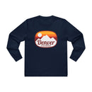 Denver, Colorado Mens Base Long-sleeve Tee - Retro Ombre Heavy Weight Long Sleeve T-shirt-5