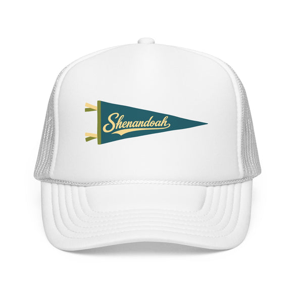 Shenandoah National Park Pennant Trucker Hat — Vintage Foam Mesh Cap