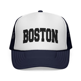 Buy dark-navy Boston, Massachusetts Collegiate Style Trucker Hat