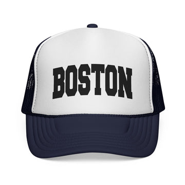 Buy dark-navy Boston, Massachusetts Collegiate Style Trucker Hat