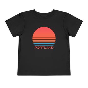 Buy black Portland, Oregon Toddler T-Shirt - Retro 80s Toddler Portland Shirt