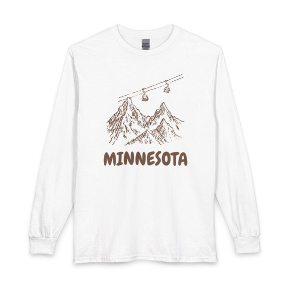 Minnesota Long Sleeve T-Shirt - Ski Mountain Gondola