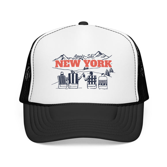 New York Après-ski Trucker Hat — Foam Mesh Cap