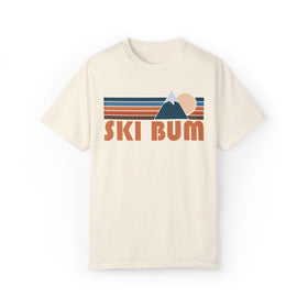 Ski Bum Graphic Tee, Comfort Colors Retro Unisex T shirt, Mountain Adventure Shirt - 0