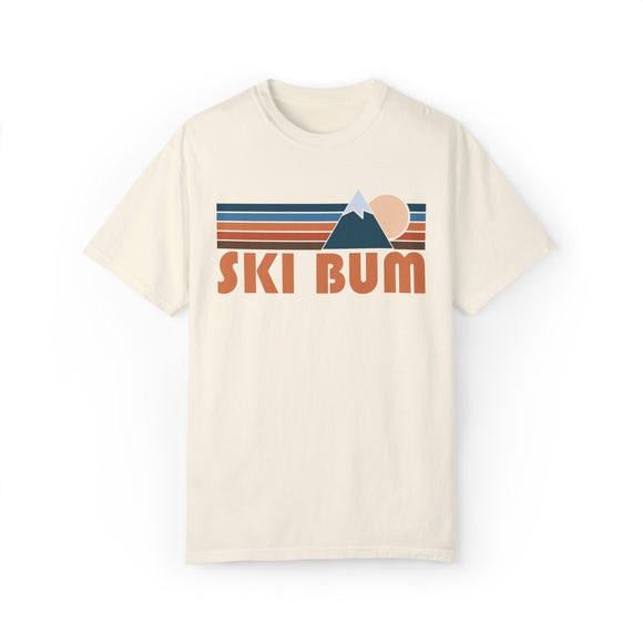 Ski Bum Graphic Tee, Comfort Colors Retro Unisex T shirt, Mountain Adventure Shirt