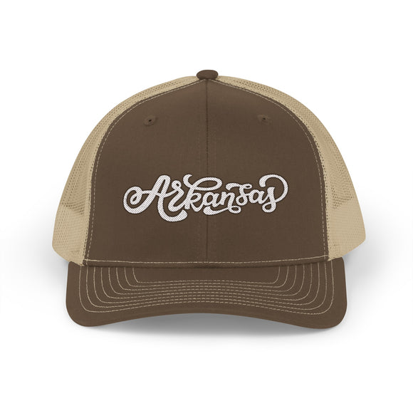 Arkansas Snapback Trucker Cap - Embroidered Arkansas Hat