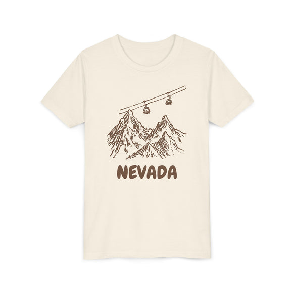 Nevada Youth T-Shirt — Vintage Gondola Ski Mountain Tee