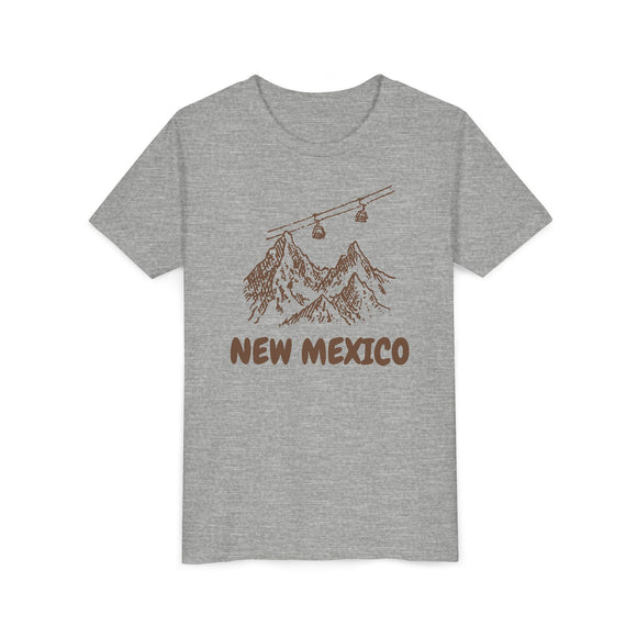 New Mexico Youth T-Shirt — Vintage Gondola Ski Mountain Tee