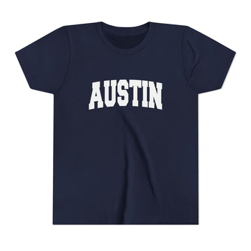 Buy navy Austin, Texas Youth Graphic Tee - Kids Austin T Shirt