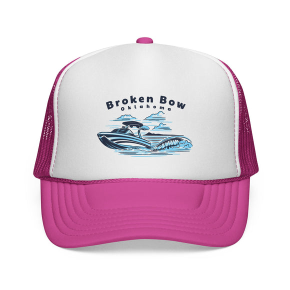 Broken Bow, Oklahoma Wakeboard Boat Trucker Hat