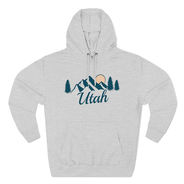 Premium Utah Hoodie - Retro Unisex Sweatshirt - Pine Mountain Script - 0