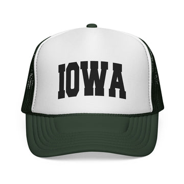 Buy dark-green Iowa Retro Collegiate Style Trucker Hat