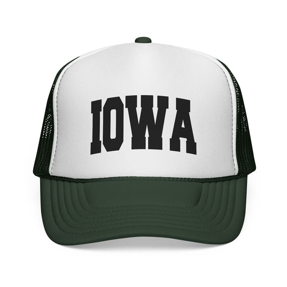 Iowa Retro Collegiate Style Trucker Hat