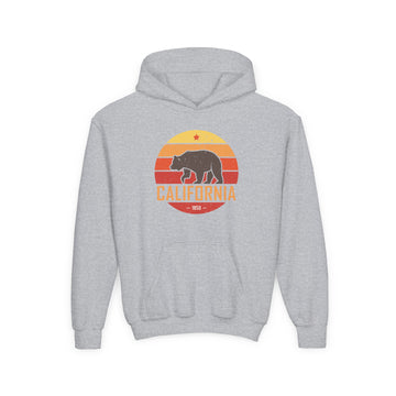 Buy sport-grey California Youth Hoodie - Retro California Bear Youth Sweatshirt