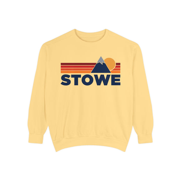Stowe, Vermont Mountain Stripes Sweatshirt | Comfort Colors - 100% Cotton