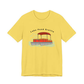 Buy maize-yellow Lake Pend Oreille, Idaho T Shirt - Pontoon Boat Tee